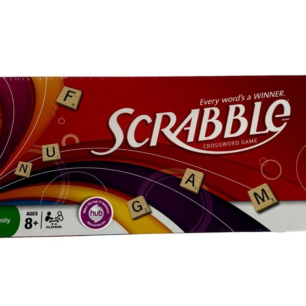 Hasbro Scrabble Crossword Family Fun Game 2008 New Sealed Classic Word